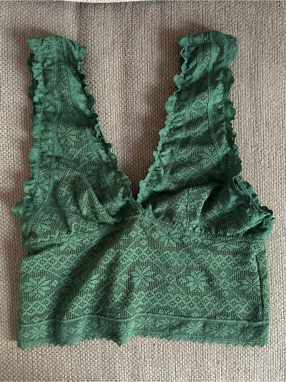 aerie Green Crochet Lace Bralette